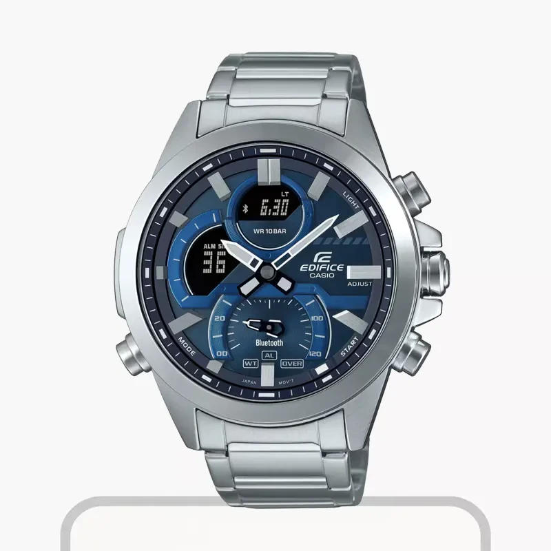 Casio Edifice Men’s Watch Smartphone Link Bluetooth Blue Dial  | ECB-30D-2A